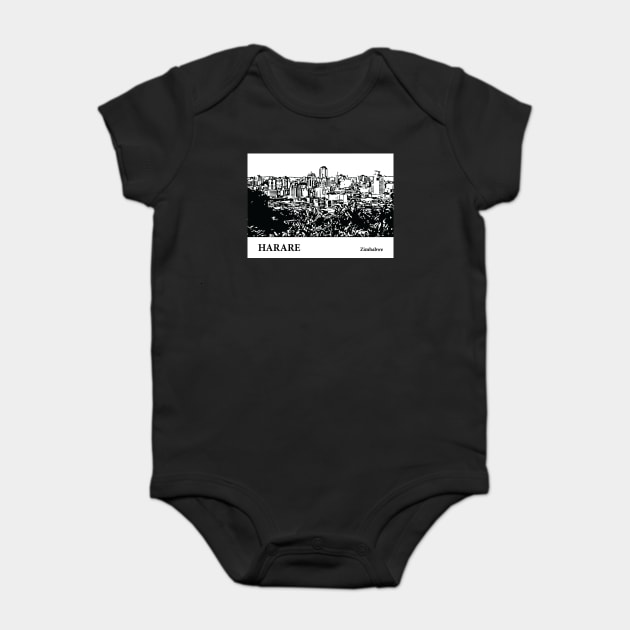 Harare Zimbabwe Baby Bodysuit by Lakeric